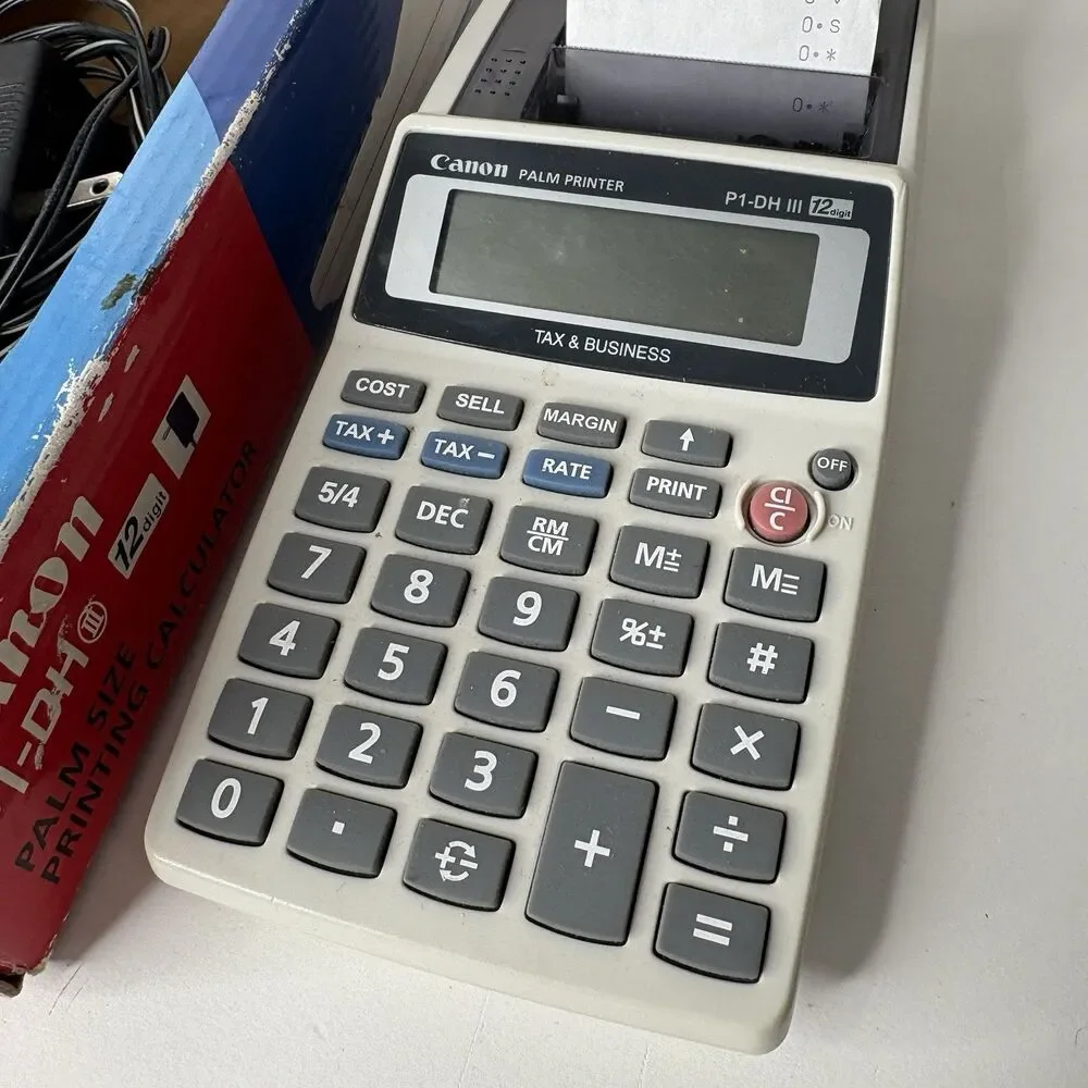Vintage Canon P1-DH III Palm Printer Tax & Business Tested Working